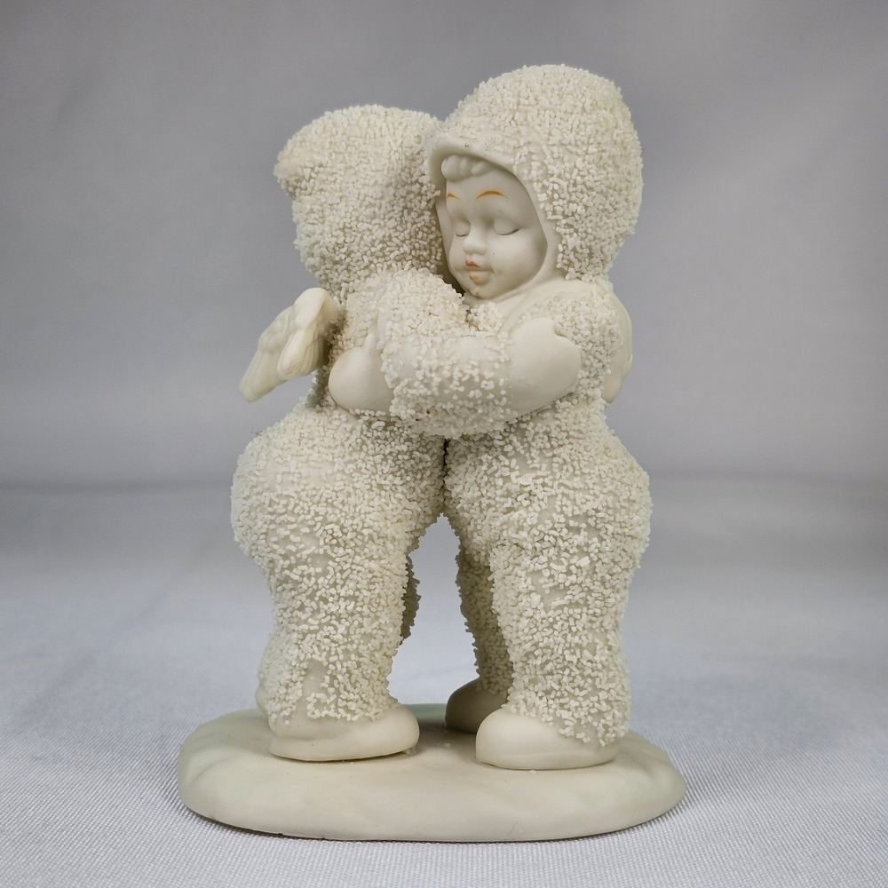 Department 56 Snowbabies Always Together Figurine Bisque Porcelain Hugging Angel